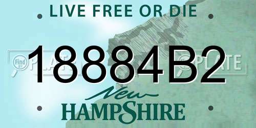 18884B2 New Hampshire License Plate