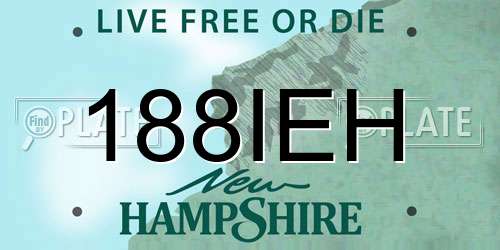 188IEH New Hampshire License Plate