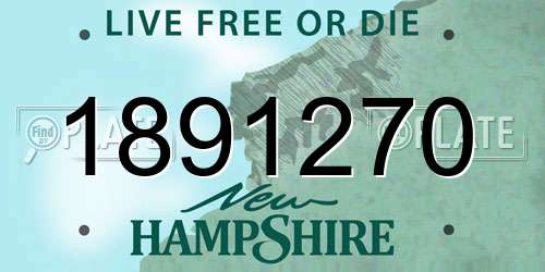 1891270 New Hampshire License Plate