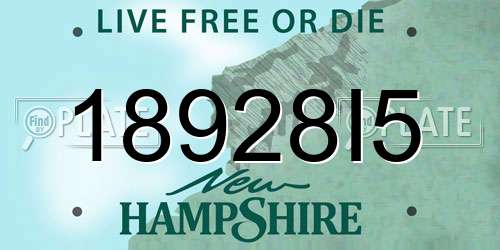 18928I5 New Hampshire License Plate