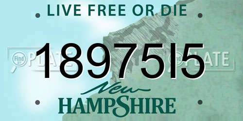 18975I5 New Hampshire License Plate
