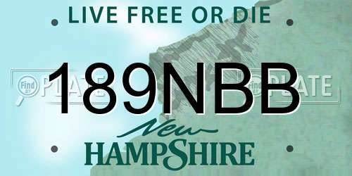 189NBB New Hampshire License Plate