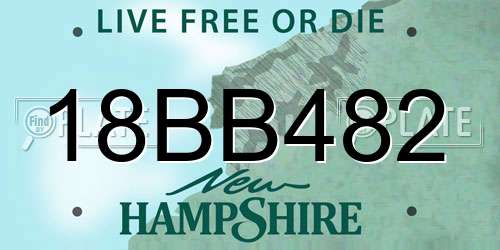 18BB482 New Hampshire License Plate
