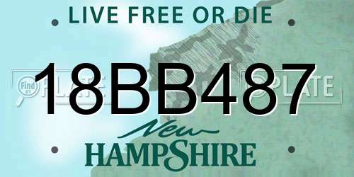 18BB487 New Hampshire License Plate