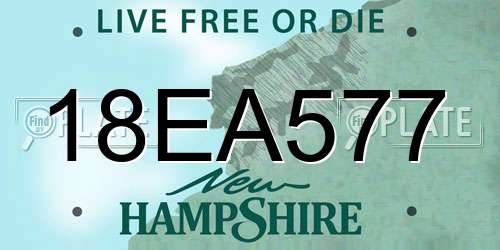 18EA577 New Hampshire License Plate