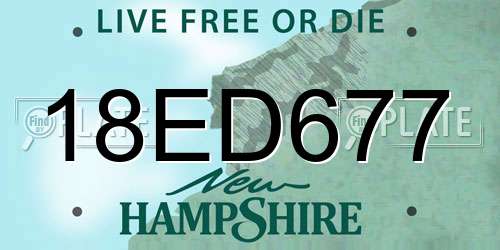 18ED677 New Hampshire License Plate
