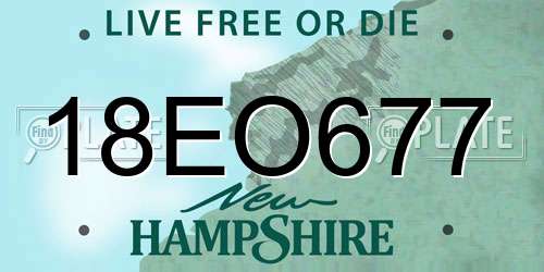 18EO677 New Hampshire License Plate
