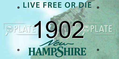 1902 New Hampshire License Plate