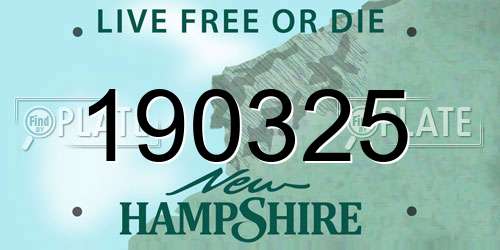 190325 New Hampshire License Plate