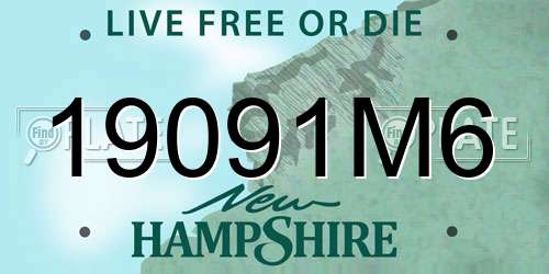 19091M6 New Hampshire License Plate