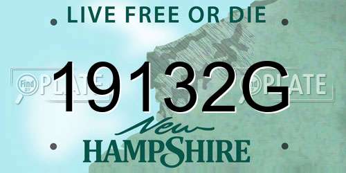 19132G New Hampshire License Plate