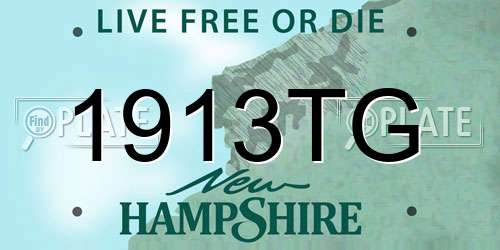 1913TG New Hampshire License Plate