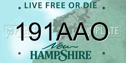 191AAO New Hampshire License Plate