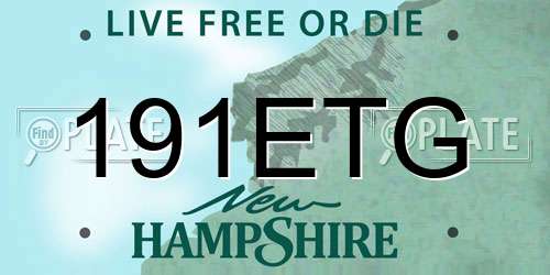191ETG New Hampshire License Plate