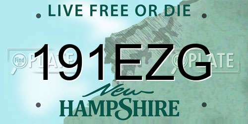 191EZG New Hampshire License Plate