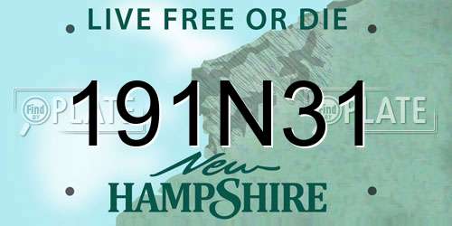 191N31 New Hampshire License Plate