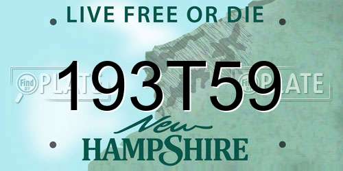 193T59 New Hampshire License Plate