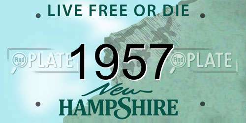 1957 New Hampshire License Plate