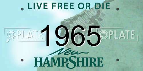 1965 New Hampshire License Plate