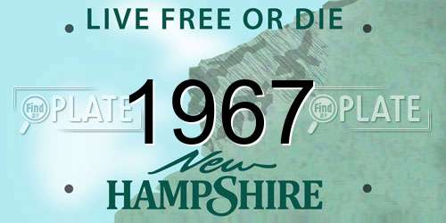 1967 New Hampshire License Plate
