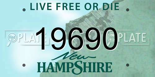 19690 New Hampshire License Plate