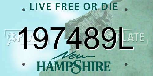 197489L New Hampshire License Plate