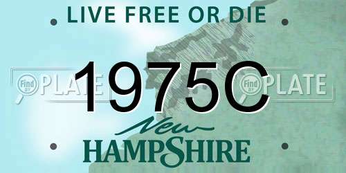 1975C New Hampshire License Plate