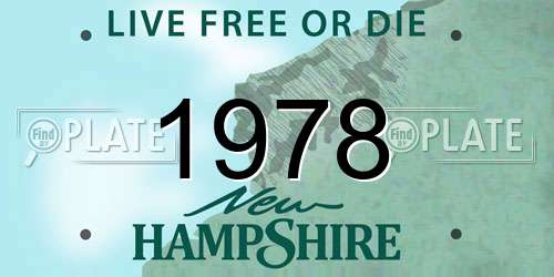 1978 New Hampshire License Plate