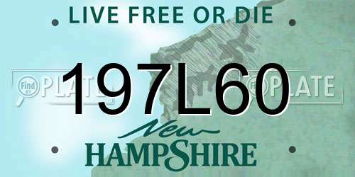 197L60 New Hampshire License Plate