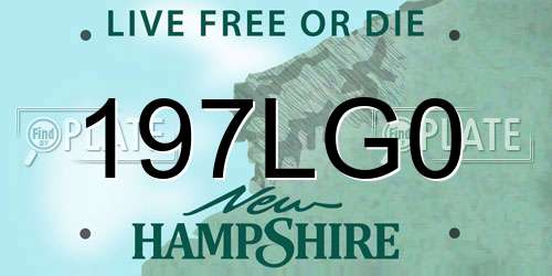197LG0 New Hampshire License Plate