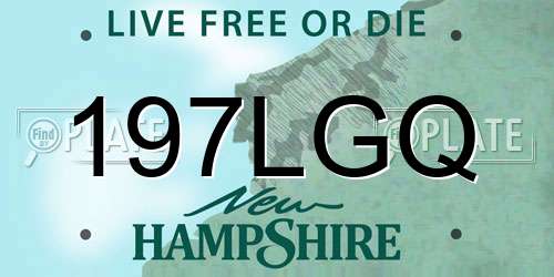 197LGQ New Hampshire License Plate