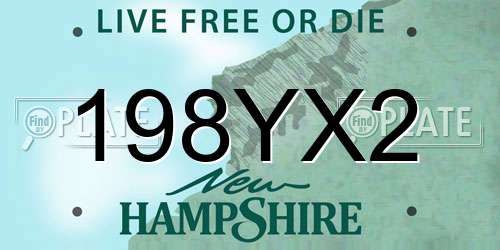198YX2 New Hampshire License Plate