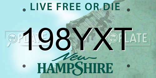 198YXT New Hampshire License Plate