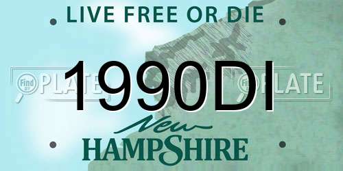 1990DI New Hampshire License Plate