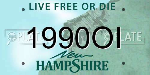 1990OI New Hampshire License Plate