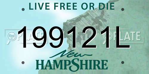 199121L New Hampshire License Plate