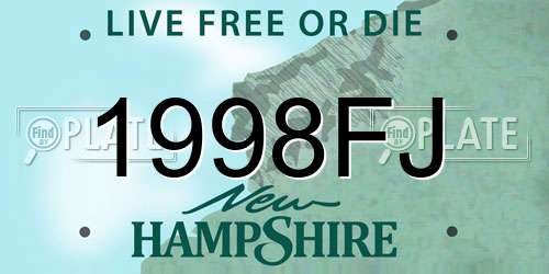 1998FJ New Hampshire License Plate