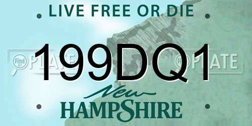 199DQ1 New Hampshire License Plate