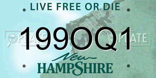 199OQ1 New Hampshire License Plate
