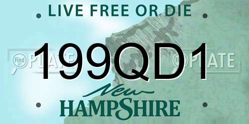 199QD1 New Hampshire License Plate