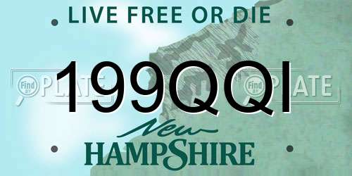 199QQI New Hampshire License Plate