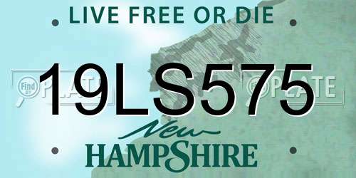 19LS575 New Hampshire License Plate