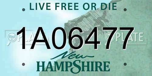 1A06477 New Hampshire License Plate