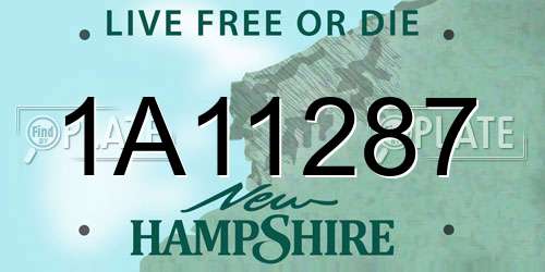 1A11287 New Hampshire License Plate