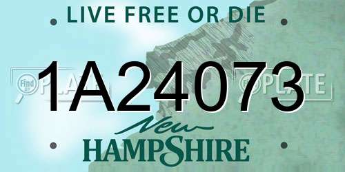 1A24073 New Hampshire License Plate