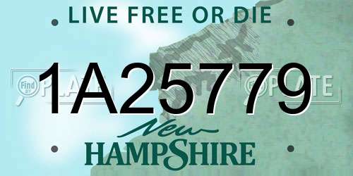 1A25779 New Hampshire License Plate
