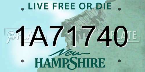 1A71740 New Hampshire License Plate
