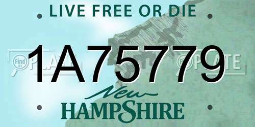 1A75779 New Hampshire License Plate
