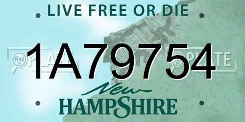 1A79754 New Hampshire License Plate