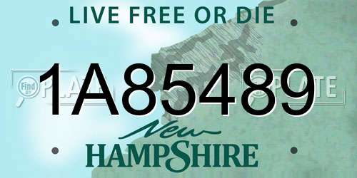 1A85489 New Hampshire License Plate